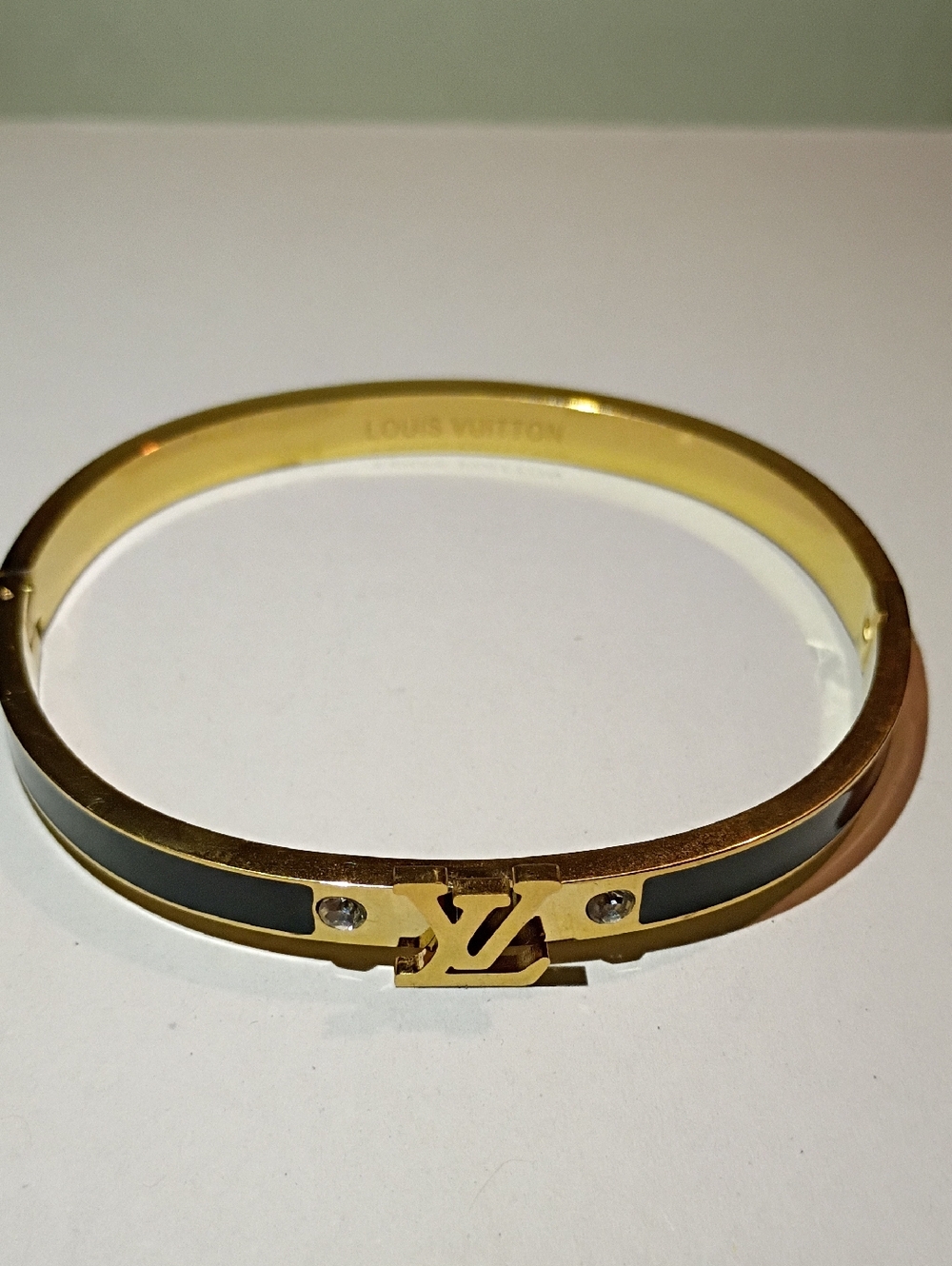 New Black and Gold Bangle Bracelet - Picture 3 of 8